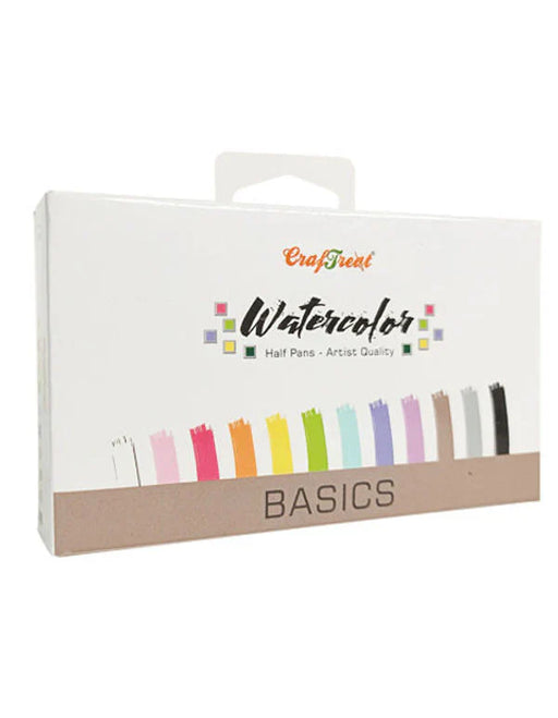 CrafTreat Watercolor Confections - Basics colors, Watercolor Pans