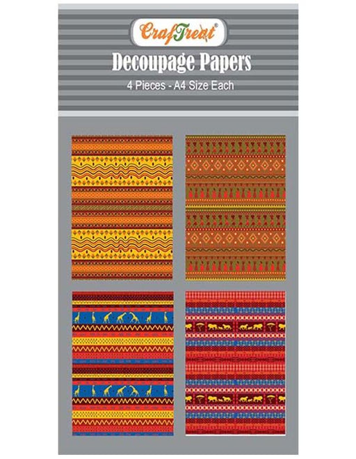 CrafTreat Tribal Decoupage Paper A4 Scrapbooking Crafts DIY Paper Crafts