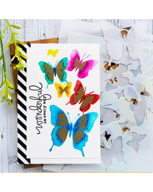 CrafTreat Butterfly Stencil CTS002