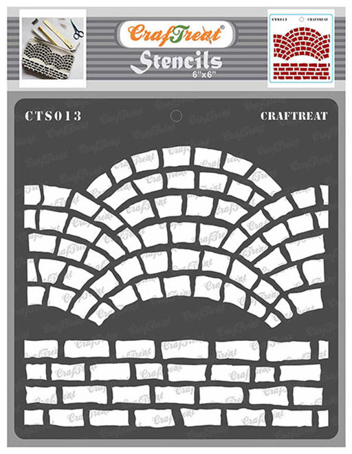 Fancy Bricks Background Stencil Pattern Stencil 