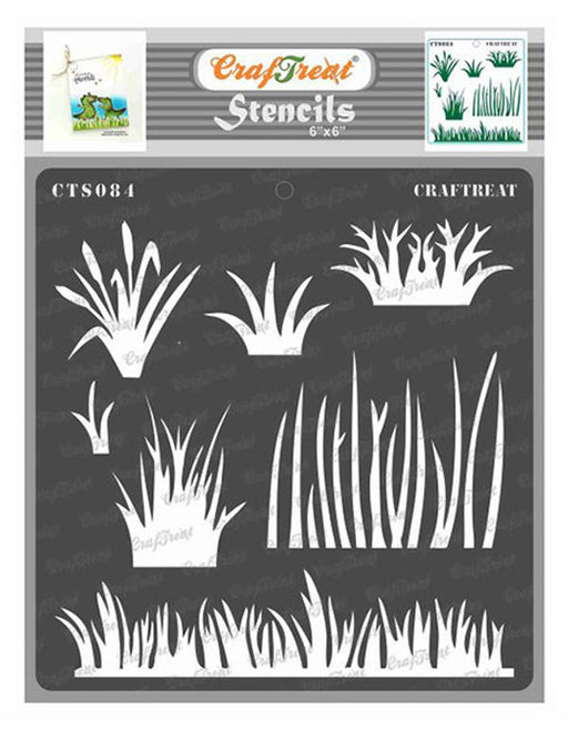 CrafTreat Grass Stencil Pattern Stencil 