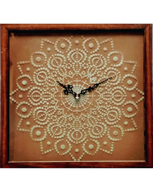 Peacock Mandala Dotting Stencil for clock decorations 