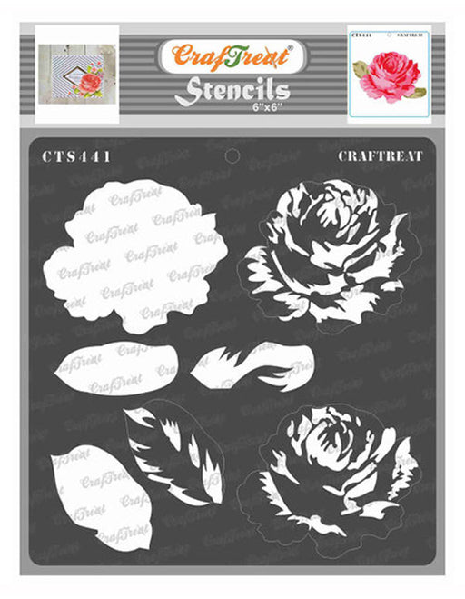 CrafTreat Layered Rose3 StencilCTS441
