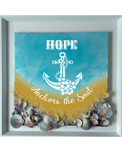 Hope and Anchor Stencil for Crafts