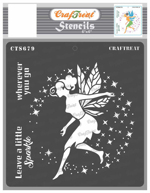 CrafTreat Fairy with Wings Stencil Angel Stencil 