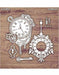Clock and Pocket watch Laser Cut Chipboard CTC013 Chiplets for Scrapbooking Crafts