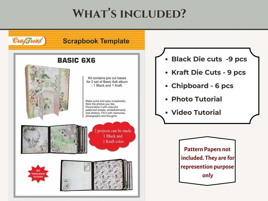 Basic 6x6 DIY Scrapbook Templates