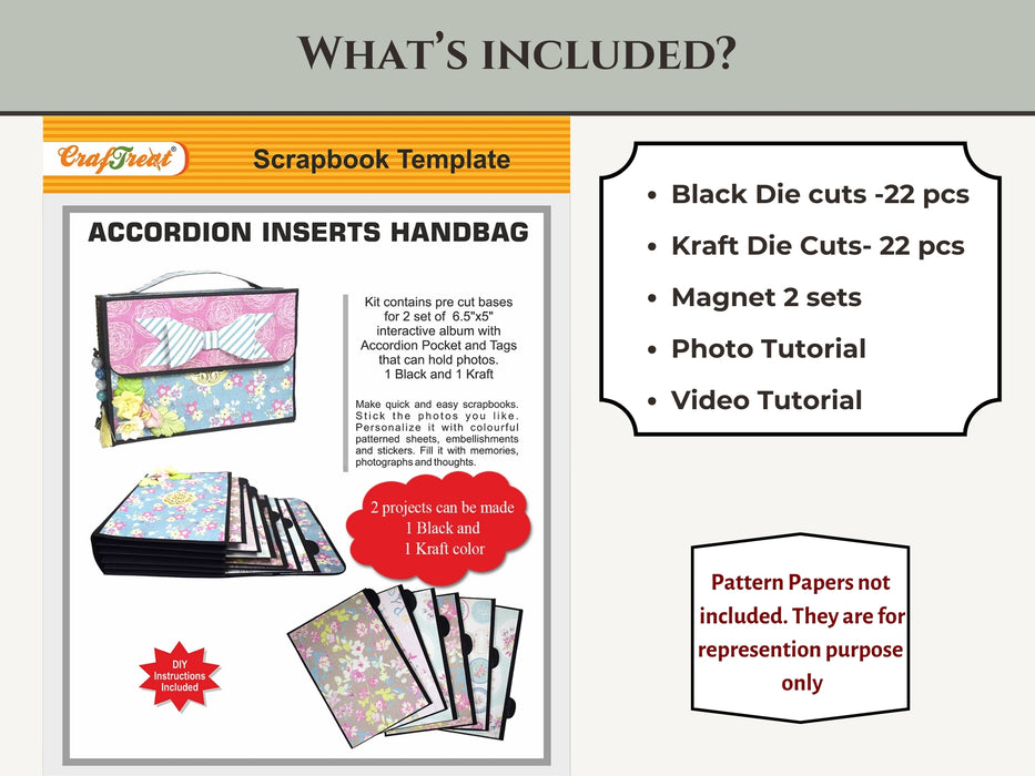 CrafTreat Handbag GiftBag DIY Scrapbook Templates for Photo Album