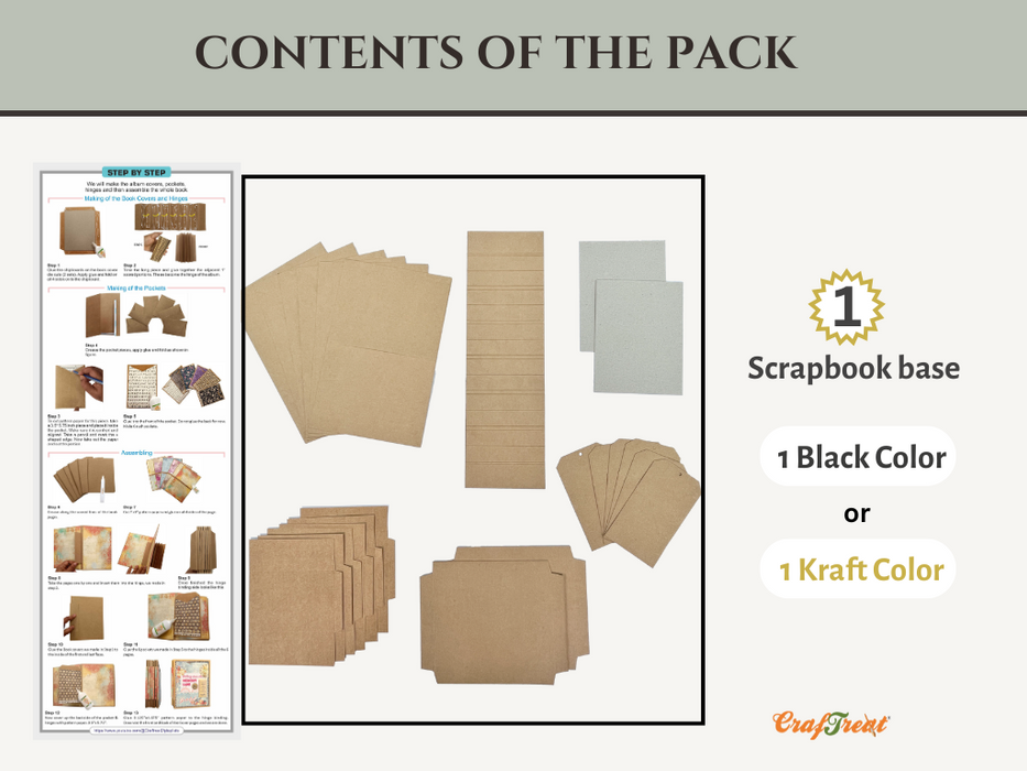 CrafTreat Accordion Hinge Book 1 Kraft