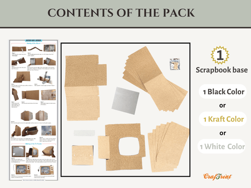 3 Scrapbook Blank Tv Pop up Mini Album Contents