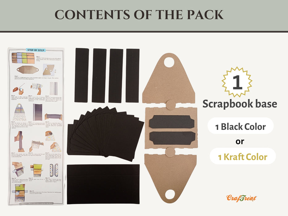 CrafTreat Rolodex Kraft DIY Scrapbook Blanks - Kraft