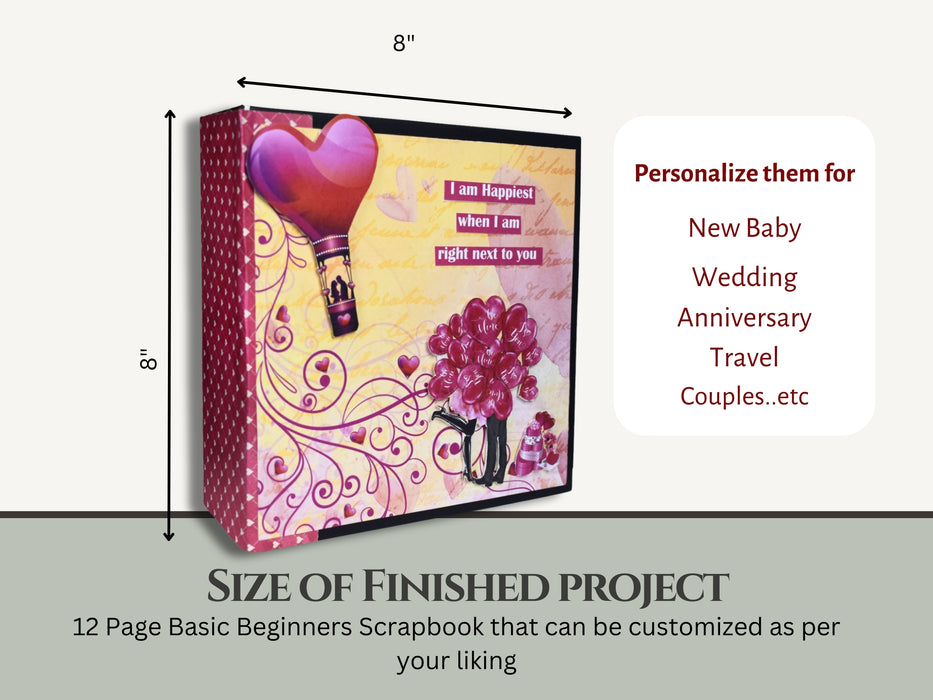 Basic 8x8 DIY Scrapbook Templates Kraft