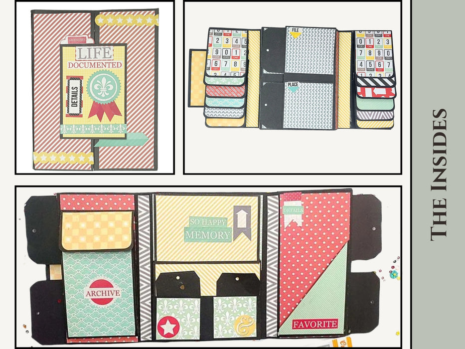 CrafTreat Gate Fold Folio Kraft DIY Scrapbook Blanks - Kraft