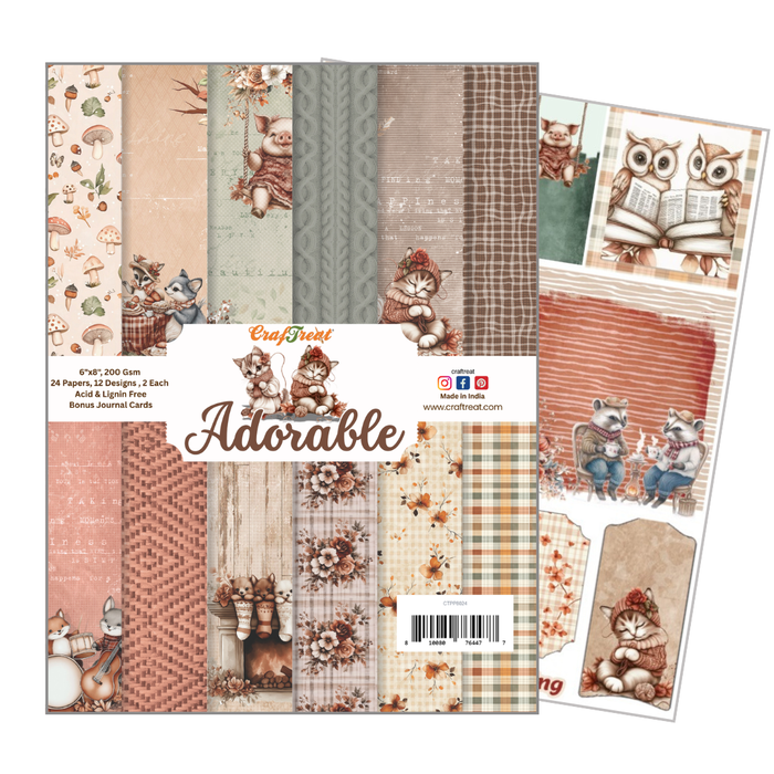 CrafTreat Paper Pad - Adorable  6"x8"