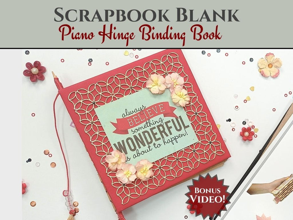 CrafTreat Piano Hinge Book DIY Scrapbook Blanks - Kraft