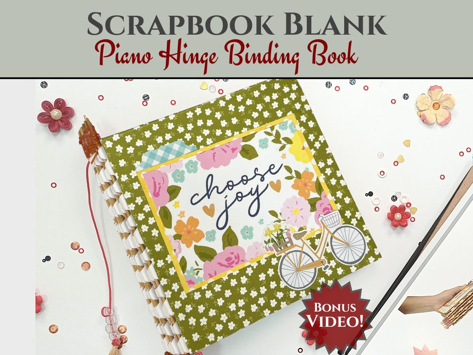 CrafTreat Piano Hinge Book DIY Scrapbook Blanks - White