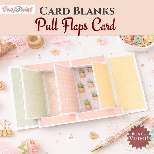 CrafTreat Card Blanks - Pull Flaps Card - White - 3 Sets_CCB008