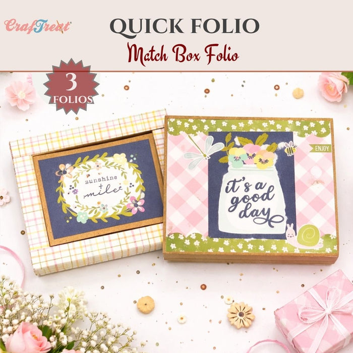 CrafTreat Scrapbook Blank Quick Folio - Match Box Folio