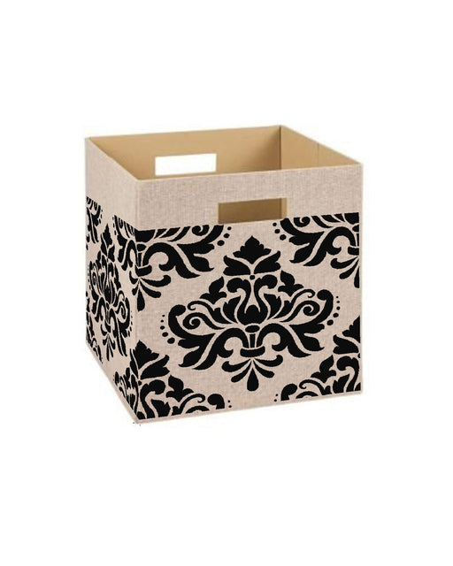 bold damask stencil ideas for box design