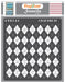 CrafTreat Argyle Stencil Background Stencil 6x6