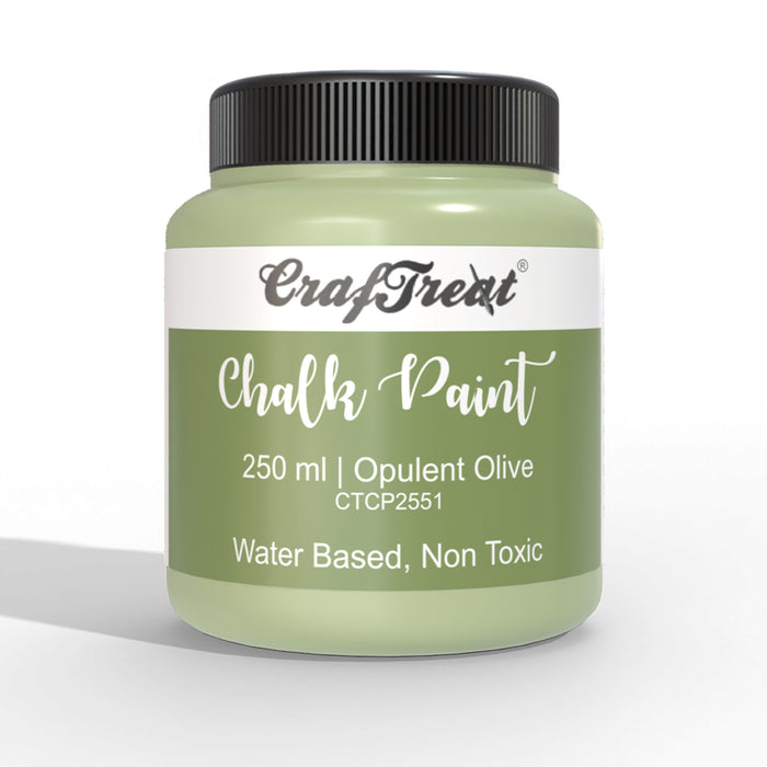CrafTreat Opulent Olive Chalk Paint 250ml Mixed Media Paints
