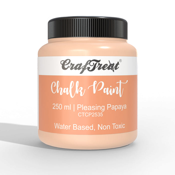 CrafTreat Pleasing Papaya Chalk Paint 250ml