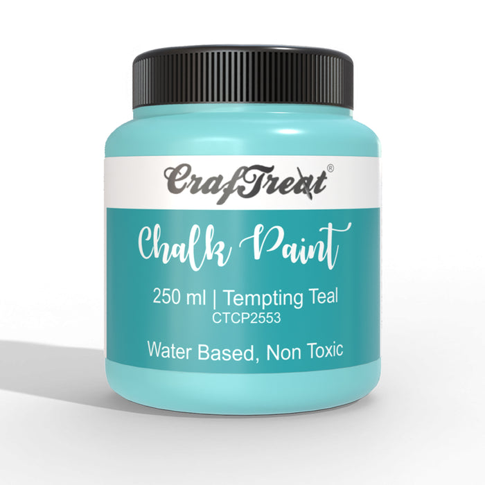 CrafTreat Tempting Teal Chalk Paint 250ml Mixed Media Paints