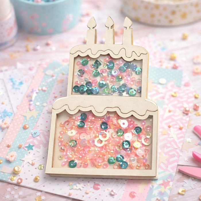 CrafTreat 3D Shaker Chipboards - Cake