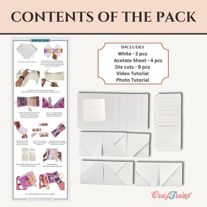 CrafTreat-3D-Fold-Shapes-Desk-Organiser-Photo-Box-Contents-of-pack