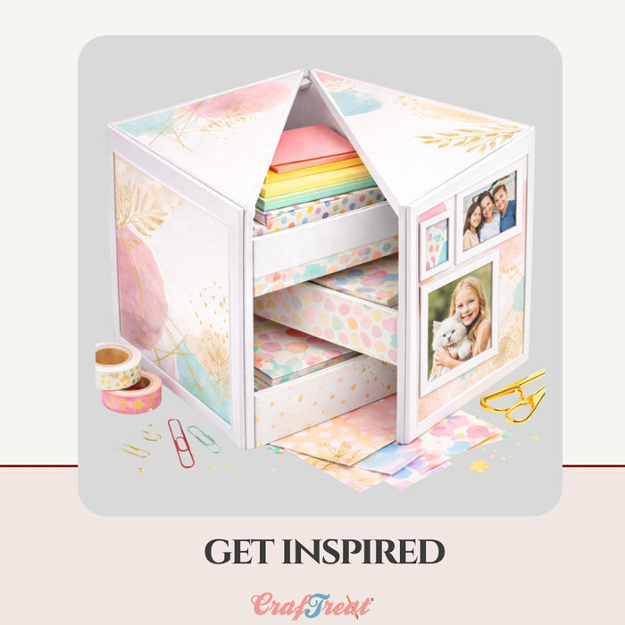 CrafTreat-3D-Fold-Shapes-Desk-Organiser-Photo-Box-Finished-project