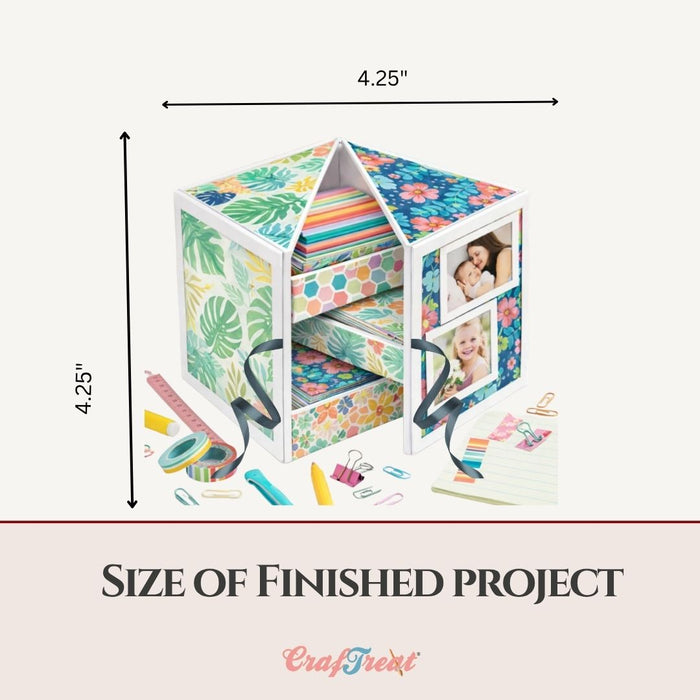 CrafTreat-3D-Fold-Shapes-Desk-Organiser-Photo-Box-Project-size