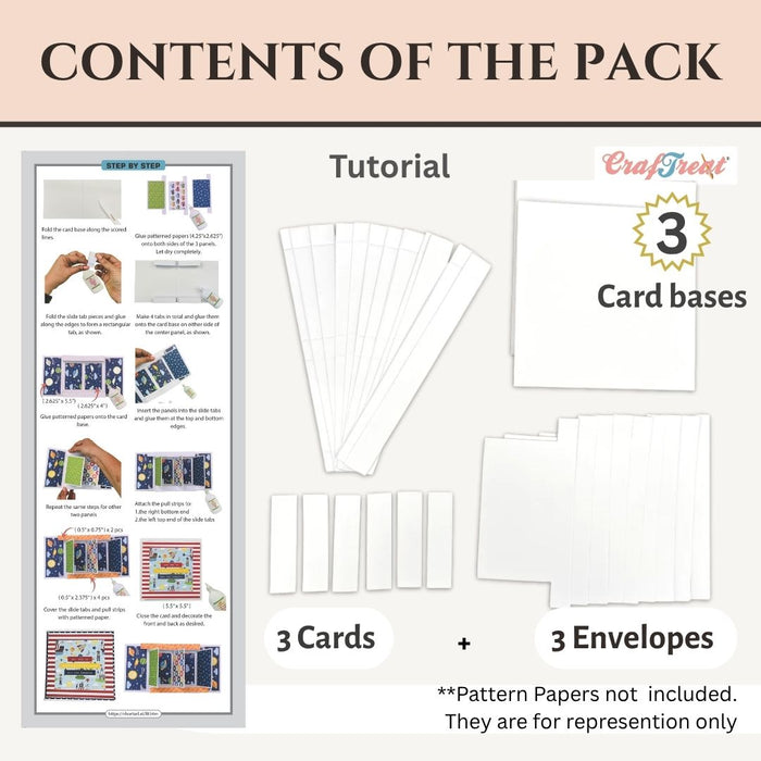 CrafTreat Card Blanks - Pull Flaps Card Contents of pack