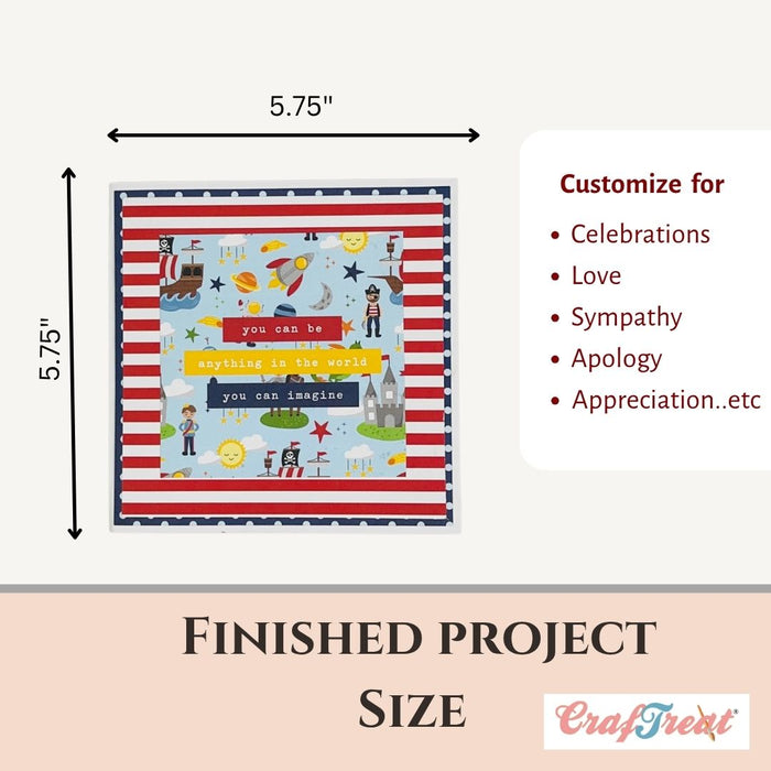 CrafTreat Card Blanks - Pull Flaps Card Project size