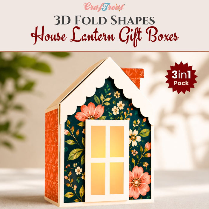 CrafTreat Giftable Blanks-House Lantern Gift Boxes CFS018