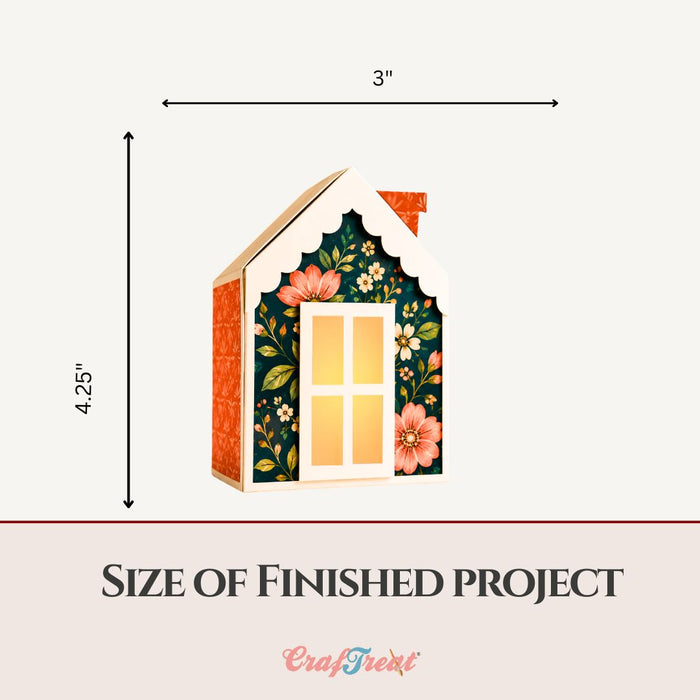 CrafTreat Giftable Blanks House Lantern Gift Boxes Finished Project Size CFS018