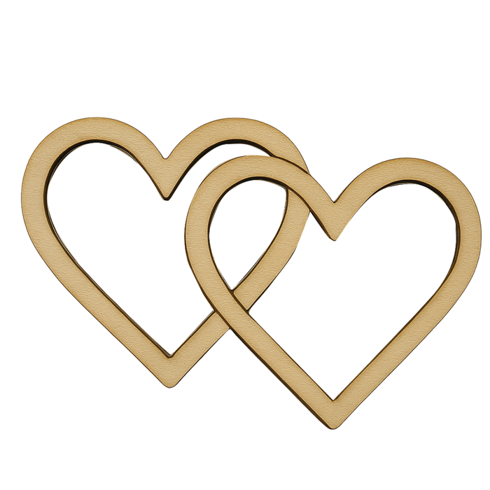 CrafTreat 3D Shaker Chipboards - Interlocked Hearts CSC024