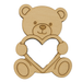 CrafTreat 3D Shaker Chipboards - Teddy With Heart csc023