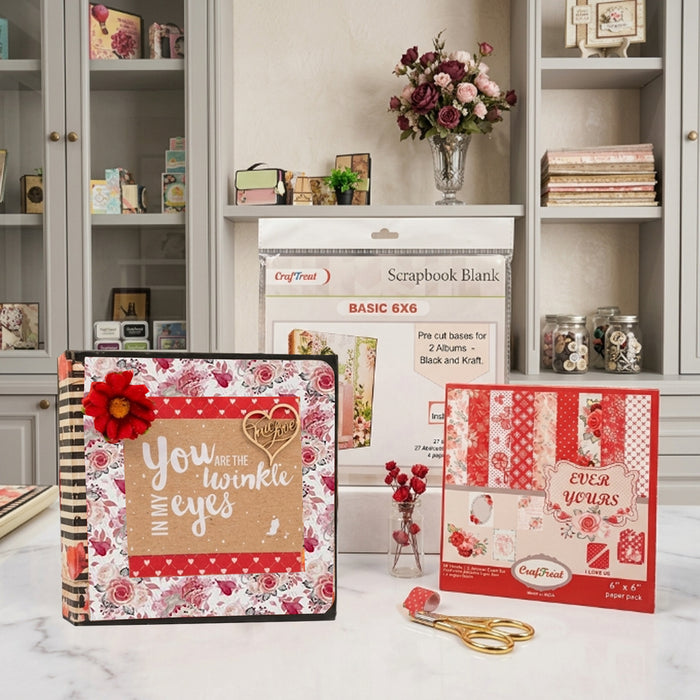 CrafTreat Basic 6x6 Folio Class Kit - Black & Kraft