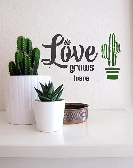 succulent stencil CrafTreat Cactus Stencil for Painting and Crafting