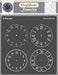 CrafTreat Clock Dials Stencil for Background 6x6 Inches CTS767