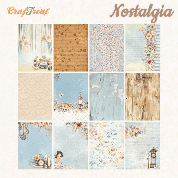 CrafTreat Paper Pack Nostalgia 6"x 8" Inches