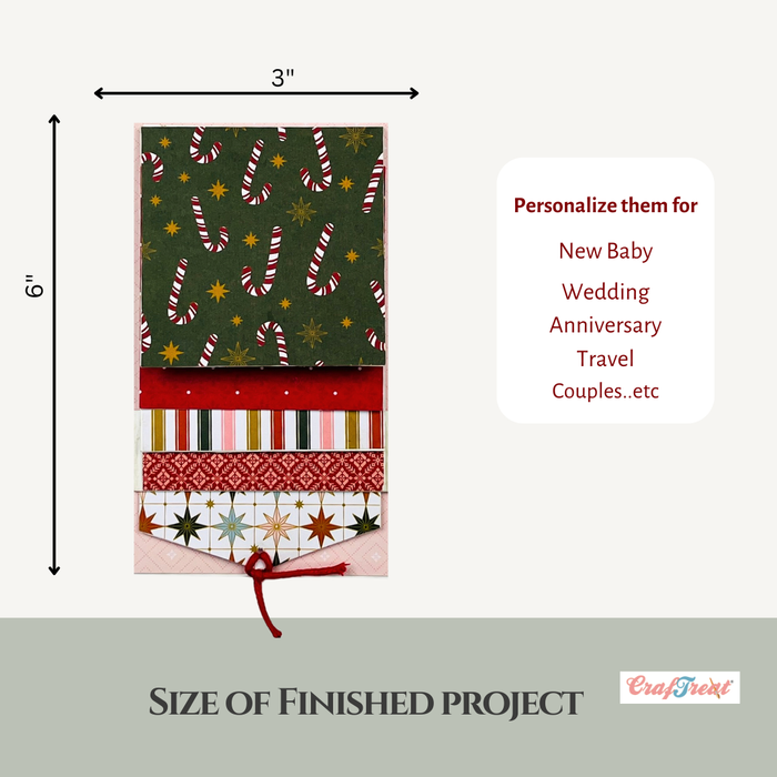 CrafTreat Scrapbook Blank Precut Album Base - Waterfall Mechanism White - 3"x3"