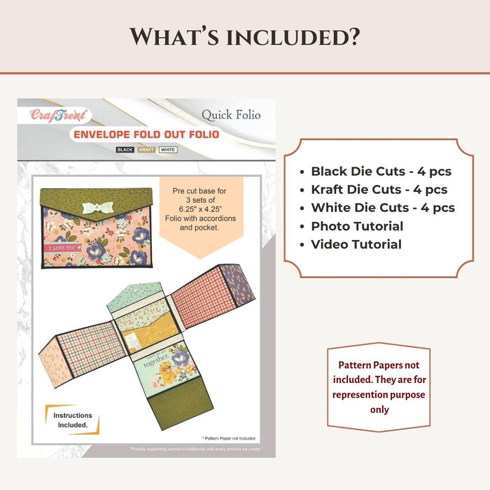 CrafTreat Scrapbook Blank Quick Folio Inside of pack