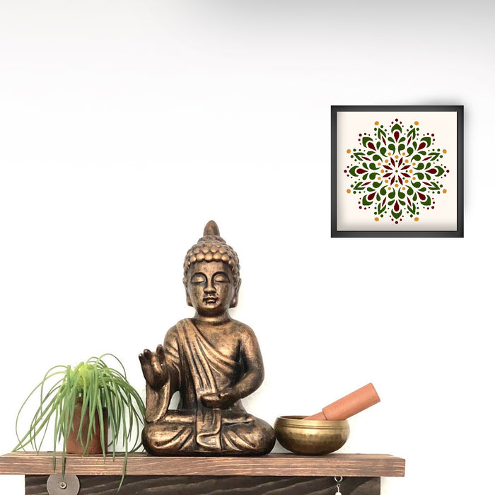 MWOOT 4 Pezzi Grande Mandala Stencils Pittura, Set Stencil Disegno Fiori, Riutilizzabile MWOOT 4 Pezzi Grande Mandala Stencils Pittura, Set Stencil Disegno Fiori, Riutilizzabile