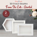 CrafTreat 3D Fold Shapes -Paper Frames White - Assorted Shapes 6pcs CFS013
