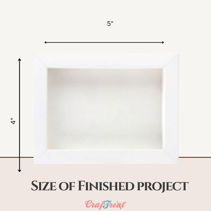 CrafTreat 3D Fold Shapes - Paper Frames White - Assorted Shapes 6pcs CFS013 Products size3