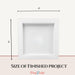 CrafTreat 3D Fold Shapes - Paper Frames White - Square Combo 6pcs CFS010 Products Size