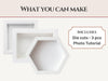 CrafTreat 3D Fold Shapes - Shadow Box White - Assorted Shapes 3pcs CFS014 Contents of the Pack