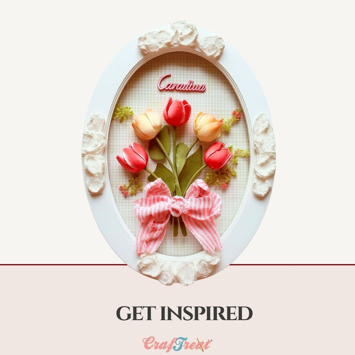 CrafTreat 3D Fold Shapes - Shadow Box White - Oval 3pcs CFS015 Get Inspired