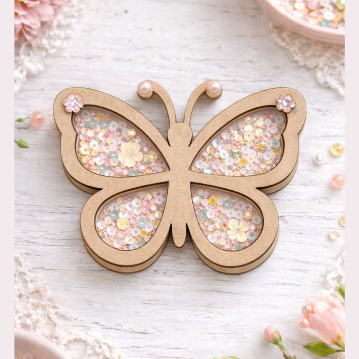 CrafTreat 3D Shaker Chipboards - Butterfly